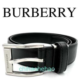 Designer Borbaroy belt fashion buckle genuine leather Leather Belt with Signature Buckle in Black Navy