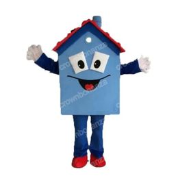 2024 Halloween Blue House Mascot Costumes Halloween Cartoon Character Outfit Suit Xmas Outdoor Party Festival Dress Promotional Advertising Clothings