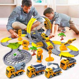 Diecast Model Cars Rail cars trains toys childrens electric tracks toy cars engineering cars childrens educational toys childrens birthday gifts WX