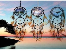 Home Decor Handmade Dream Catcher Style Woven Wall Hanging Decoration White Dreamcatcher Wedding Party Car Wolf Pattern Ornament8160815