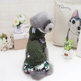 Dog Apparel Pet Clothes Costume Green Blue Coat Camouflage Outfits Sweaters Puppy Sweater