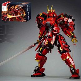 Blocks New Mechanical Robot Building Block Set Armored Movie Kai Warrior Mechanical Block 923 Piece Series Model DIY Block Toys WX