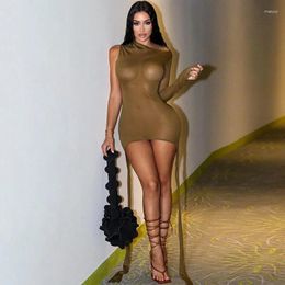 Summer Outfits For Women 2024 Dress Cover Up Inclined Shoulder Ribbon Slim One Sexy Solid Spandex Beach Pareo Tunic Swim