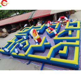 wholesale Free Ship Outdoor Activities 15x10m giant inflatable maze tag arena blow up labyrinth carnival challenge game For Sale
