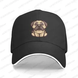 Ball Caps Lovely Pug Dog Baseball Hip Hop Sandwich Cap Men Women Adjustable Outdoor Sport Hats