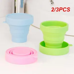 Cups Saucers 2/3PCS Retractable Durable Leakproof Travel-friendly Game-changing Reusable Top-notch Space-saving Drinkware Camping Portable