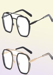 New ch Chrome Sunglasses Frames New Fashion Double Beam Spectacle Frame Big Weiting Same Flat Lens for Men and Women Hearts Glasse8142246
