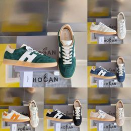 Italy TOP Esigner H 327 Casual Shoes H61 H630 Hogans Shoe Womens For Man Summer Fashion Smooth Calfskin Ed Suede Leather High Quality Hogans Sneakers 81A