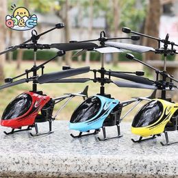 Flying Mini Guide Aeroplane Remote Control Aeroplane Helicopter Children Plastic Flashing Light Red Toy 240516