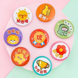 Brooches 5Pcs Creative Fashion Personalised Cartoon Praise Safty Pin Button Badge For Children School Bag Pendant Brooch Small Gift