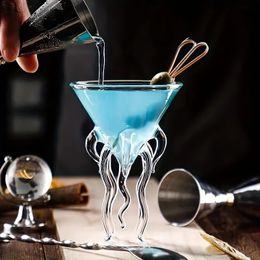 1pc 120ml Octopus Cocktail Glass Jellyfish Martini Glass Creative Cocktail Drinkware Bar Tools for Home Bar Party Whiskey Glass 240515