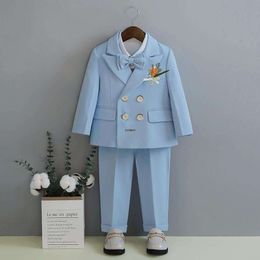 Flower Boys Photography Children Luxurious Wedding Dress Kids Performance Blazer Suit Baby Birthday Formal Ceremony Costume