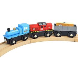 Diecast Model Cars Wooden magnetic trains locomotives ambulances fire trucks wooden WX54563