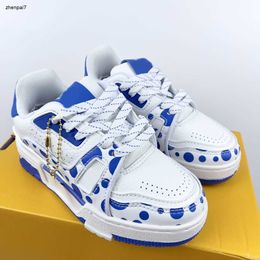 Top Dot printing shoes for boys girls Metal hanging tag decoration Child Sneakers Size 26-35 Lace-Up baby casual shoes Including box Sep10
