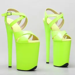 Dance Shoes LAIJIANJINXIA 23CM/9inches PU Upper Sexy Exotic High Heel Platform Party Sandals Pole 034