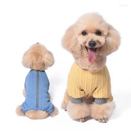 Dog Apparel Pet Antibacterial Fabric Four Leg Zipper Sweater Knitwear Fadou Small Clothes