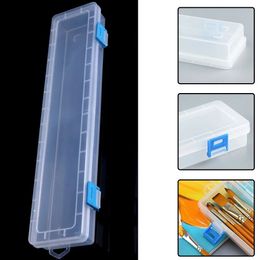 1Pc White Storage Box 33x7x35cm For Brushes Painting Pencils Watercolour Pens Arts Crafts Sewing Drawing Protctor Hand Tools 240510