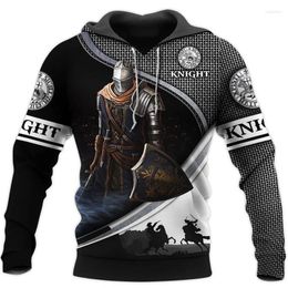 Men's Hoodies Knights Templar Hoodie 3D Print Oversized Pullovers 2024 Trendy Sweatshirts Men Clothing Casual Hooded Tops Streetwear