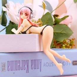 Action Toy Figures Pink hair girl 12Cm PVC Action Figure Swimsuit Model Japanese Anime Figure Cartoon Figurines Sexy Girl Collectible Doll Toys Y240516