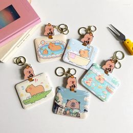 Card Holders PVC Capybara Holder Gifts ABS Elastic Bus Sleeve Animal DIY Cartoon Case Kids