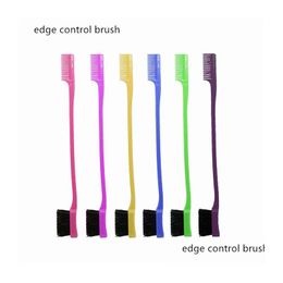 Hair Brushes Double Sided Edge Comb Styling Hairdressing Salon Eyebrow Drop Delivery Products Care Tools Dhlom