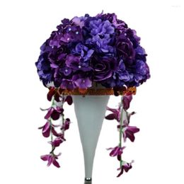 Decorative Flowers 30cm 10pcs/lot Wedding Road Lead Artificial Rose Flower Ball Or Table Centerpiece Balls TONGFENG