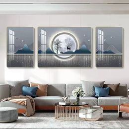 Diamond Living Encrusted Crystal Wall Abstract Painting Geometric Artwork Small Room Flat Modern Decoration HD Home Access Nfvpf