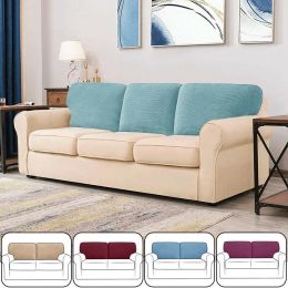 2pcs (T-Left T-Right )Stretch Couch T Cushion Cover Or Sofa Backrest Cushion Slipcover Suitable for Armchair Loveseat Sofa, Couch Back Cushion Cover