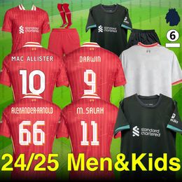 The Reds Mohamed Salah Darwin Nunez 24 25 Home Away men Soccer Jersey Dominik Szoboszlai Andy Robertson Alisson Diaz Becker Joe Gomez kids Kit