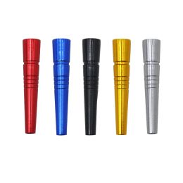 Reusable Lanyard Hookah Mouth Tip Cone Shape Aluminium Mouth Tip For Hookah Hose Metal Shisha Mouthpieces With Hang Strap Rope ZZ