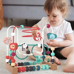 i Baby Toys Wooden Roller Coaster Bead Maze Early Childhood Learning Education Puzzle Mathematics Toys Children 1 2 3 years S516988