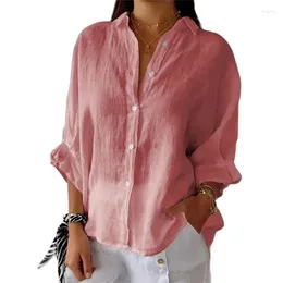 Women's Blouses 2024 Summer Back Lace-up Shirt Women Solid Colour Cotton Linen Half Sleeve Blouse Sweet Style Daily Casual Loose Female Tops