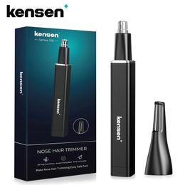 Kensen Electric Nose Hair Trimmer For Men Women 2 In 1 Ear Eyebrow Trimmer Shaver Razor Nose Hair Clipper Remover Epilator Kit 240515