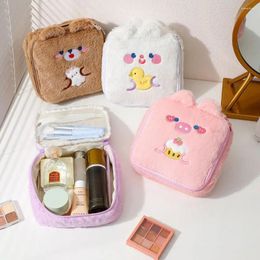 Storage Bags Cartoon Portable Cosmetic Bag Cute Little Pig Fluffy Sundries Girl Large Capacity Washing