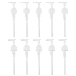 Liquid Soap Dispenser 10 Pcs Plastic Bottle Pump Nozzle Lotion Handwashing Fluid White