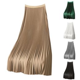 Long Tutu Tulle Skirt Women Fashion 2024 Summer Korean Irregular Contrast Colour High Waist Pleated Maxi Female 240516