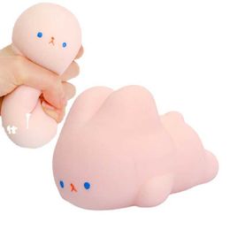 Decompression Toy Stress reducing music cute pet animals in Japan garbage squeezing vent ball rabbit clip TPR stress reducing toy. B240515