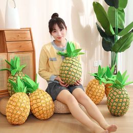 Simulation Fruit Plush Toy Stuffed Soft Lifelike Plant Pineapple Sleeping Pillow Cushion Doll Toys for Kids Girls