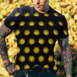 Men's T Shirts 2024 Unisex Tee Shirt 3D Print Graphic Optical Illusion Round Neck Casual Short Sleeve Tops Streetwear Man's Tshirt