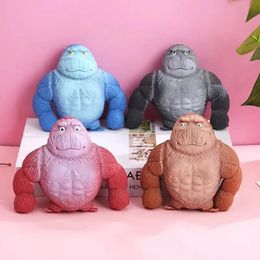 Decompression Gorilla Stretching Toy Rebound Deformation Doll TikTok King Creative Decompression Pinch Monkey Designed Toys 240516