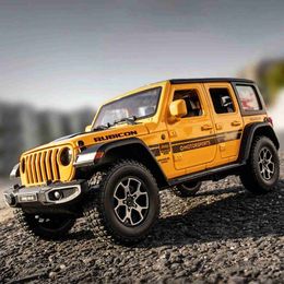 Diecast Model Cars 1 22 Jeep Model Wrangler Die Cast Toy Car Model Suitable for Children Boys Girls Adults Proportional Metal Alloy Car Door Open Gift Grey WX