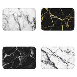 Carpet Smoke black marble door mat floor anti slip abstract texture bathroom kitchen carpet garage 40 * 60cm living room entrance H240516