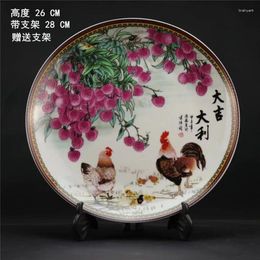 Bottles Good Luck Chinese Style Plate Big Fortuue And Great Profit Jingdezhen Ceramic Ornaments Blessing Gift