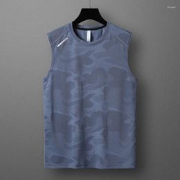 Men's Tank Tops 2024 Summer Sports Running Undershirt Sleeveless T-Shirt Ultra-Thin Shoulders Fitness Bottoming Shirt Casual Fashion