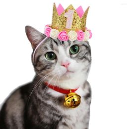 Dog Apparel Arrival Pet Cat Birthday Party Hat One To Five Caps First Princess Crown Puppy Kitten Favors Headband