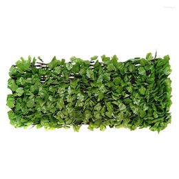 Decorative Flowers Expandable Privacy Fence Anti UV Leaf Ivy Screen Balcony Garden Leaves Artificial Hedge Outdoor Decoration