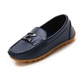 Scarpe in pelle per bambini ragazzi Toddlers Big Kids Slip-On Flats Classic Soft Fashion for Wedding Party Performance 21-36 Autunno L2405 L2405
