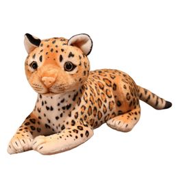 3 Postures Real Life Leopard Plush Toys Simulation Cheetah Cub Models Stuffed Soft Animal Baby Doll Room Decor Cute Gift