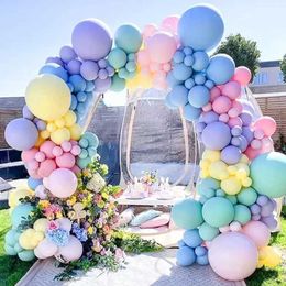 Party Balloons Pastel Balloons Garland Kit Different Sizes 5 10 12 18 Inch Pastel Rainbow Balloons for Baby Shower Wedding Party Decorations