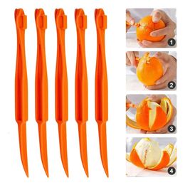 Peeler Easy Open -Werkzeuge Kunststoff Orange Zitronenzitrusschaltschneider Gemüse Slicer Obst Küche Gadgets Fy4072 SS0116